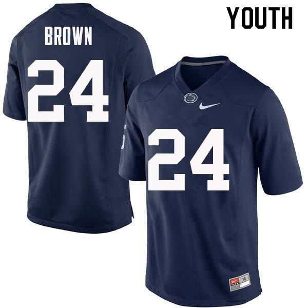 NCAA Nike Youth Penn State Nittany Lions D.J. Brown #24 College Football Authentic Navy Stitched Jersey GJE2798CA